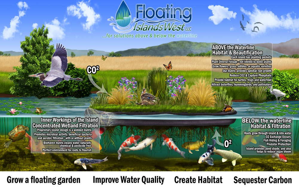 Floating Island for Ponds